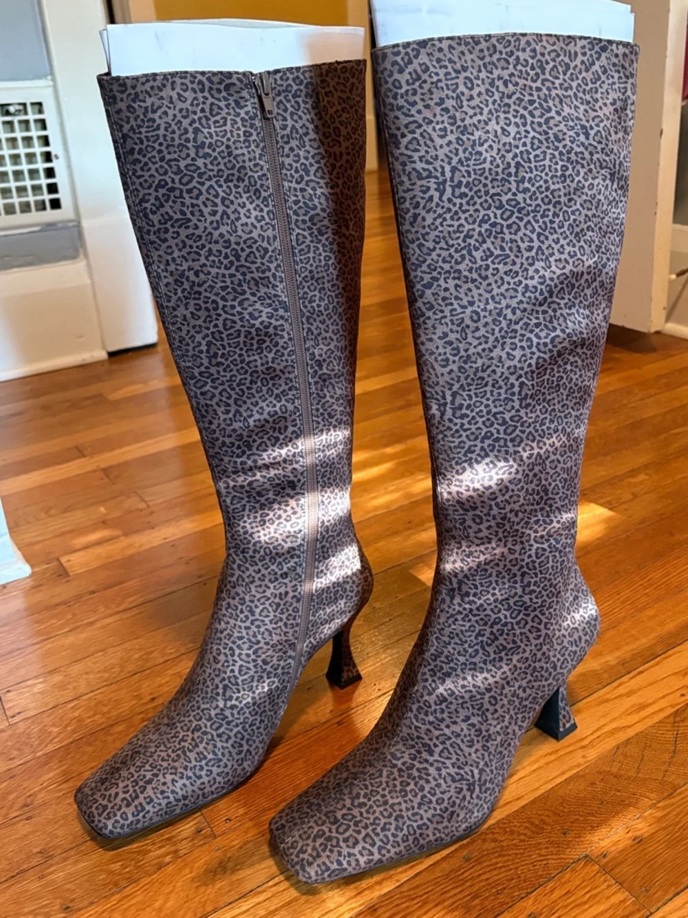 Jeffrey Campbell Leopard Print Stiletto Boots - Brown